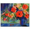 Trademark Fine Art Sheila Golden 'Red Flowers' Canvas Art, 14x19 SG046-C1419GG